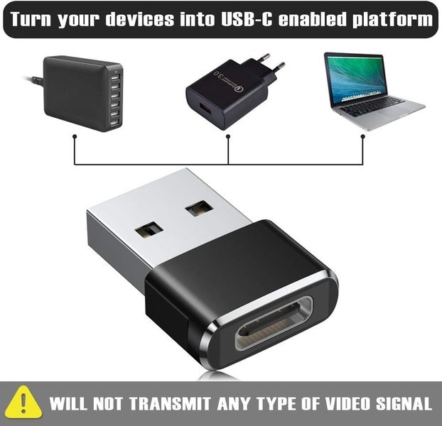 1PC USB C Female to USB 2.0 Male Adapter USB C Charger Power Adapter Carousel 6