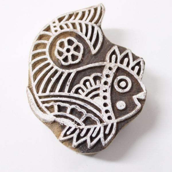 Fish Hand Carved Indian Block Stamp Carousel 1