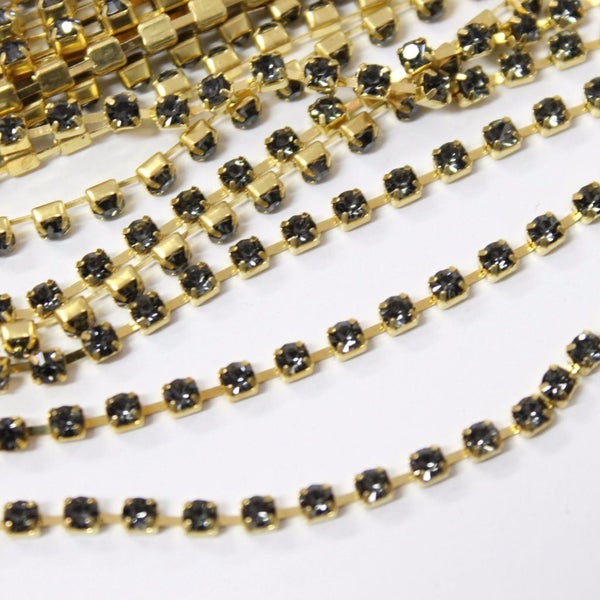 Black Diamond Preciosa Rhinestone Chain ss10 Carousel 1