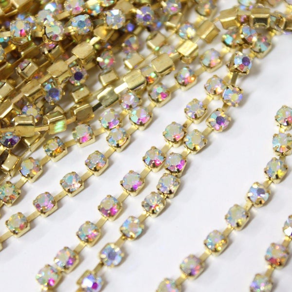 Crystal AB Preciosa Rhinestone Chain ss10 Carousel 1