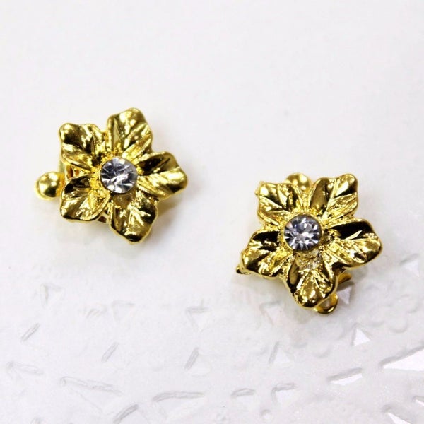 2pc Gold Rhinestone Box Clasp Carousel 1