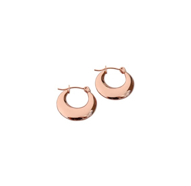 FV Hoops Rose Gold Hollow Hoops Earrings 20 mm - HOPLHR-E20 Carousel 1