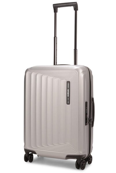 Samsonite Nuon 55cm Hardside USB Carry-On Suitcase Matte Silver Carousel 1
