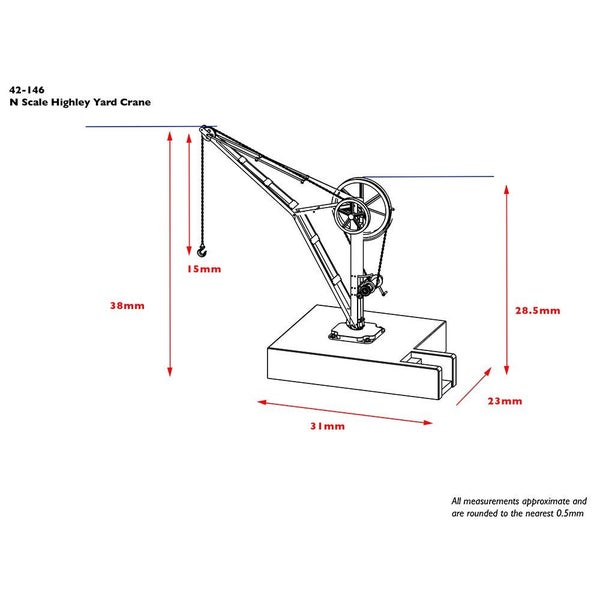 Graham Farish [N] 42-146 Scenecraft Yard Crane (31mm x 23mm x 39mm) Carousel 2