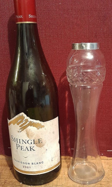 SPECIMAN VASE , CUT CRYSTAL WITH STERLING SILVER MOUNT. 1934 Carousel 1