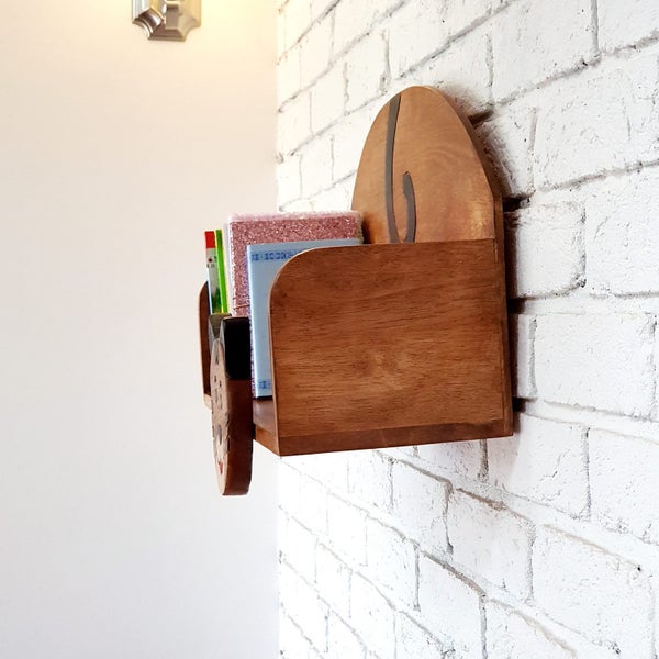Solid Wooden Kids Floating Wall Mounted Display Shelf Bookshelf Storage decor Carousel 5