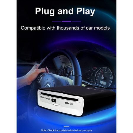 External Universal CD Player for Car,Portable CD Player with Extra USB Extension Carousel 1