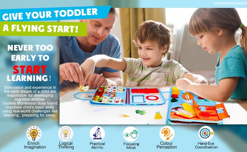 Busy Board Montessori Toys,Toddlers Travel Toy Carousel 2