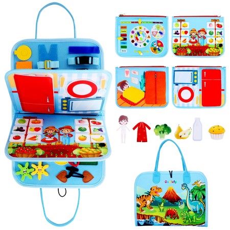 Busy Board Montessori Toys,Toddlers Travel Toy Carousel 1