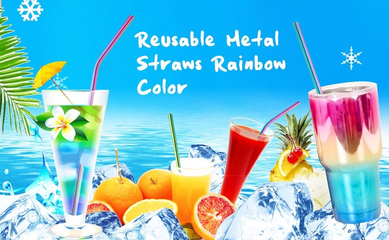 Reusable Stainless Steel Metal Straws with Case Carousel 2