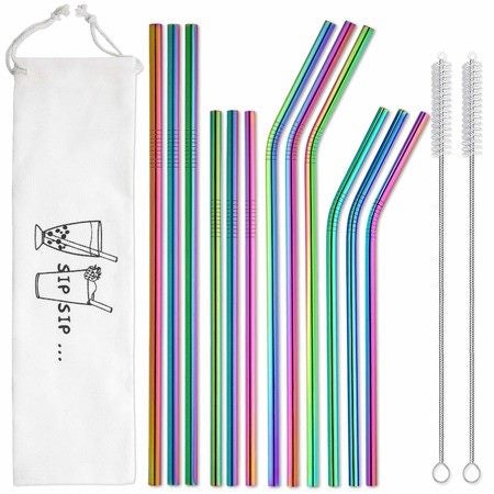 Reusable Stainless Steel Metal Straws with Case Carousel 1