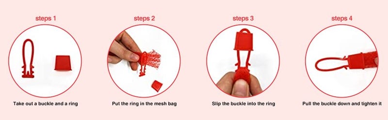 100Pcs Reusable Mesh Nylon Netting with Loop-Style Closures Carousel 2