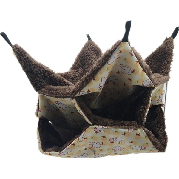 Small Nest Plush Hammock Warm 3Layer Hamster for rats rodent Animal Guinea Pi... Carousel 1