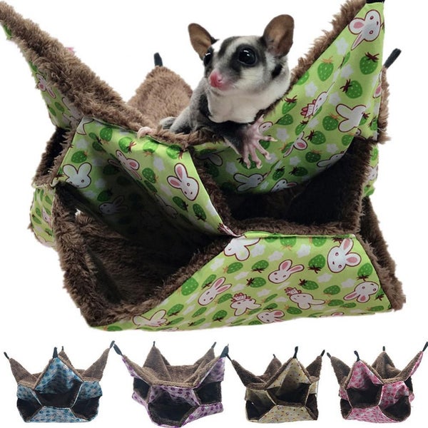 Small Nest Plush Hammock Warm 3Layer Hamster for rats rodent Animal Guinea Pi... Carousel 2