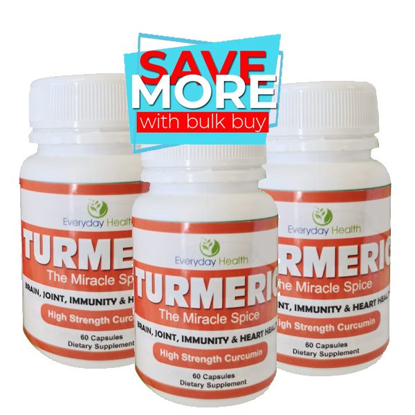 BULK BUY - 3 BOTTLES TURMERIC - 95% CURCUMINOIDS + PIPERINE629729187416351120