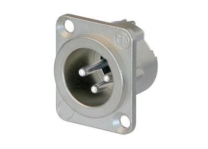 Neutrik - NC3MD-LX - 3 pole male receptacle, solder cups, Nickel housing, sil... Carousel 1