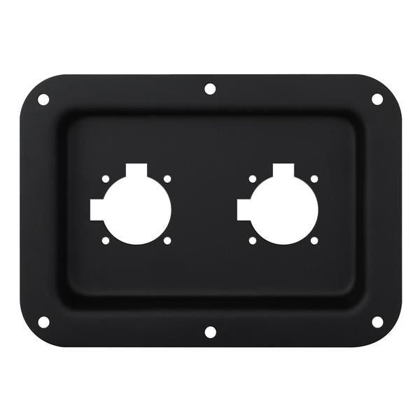 Penn Elcom - D028K - Dish Punched for 2 x EP or G-Series Connectors - Black Carousel 4