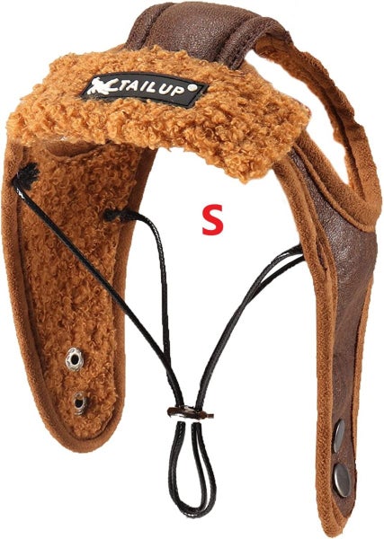 Pet Dog Fleece Aviator Hat Winter Warm Pet Leather Trapper Pilote Carousel 1