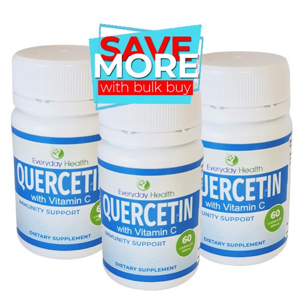BULK BUY - 3 BOTTLES - QUERCETIN - Immunity booster64288123244929110
