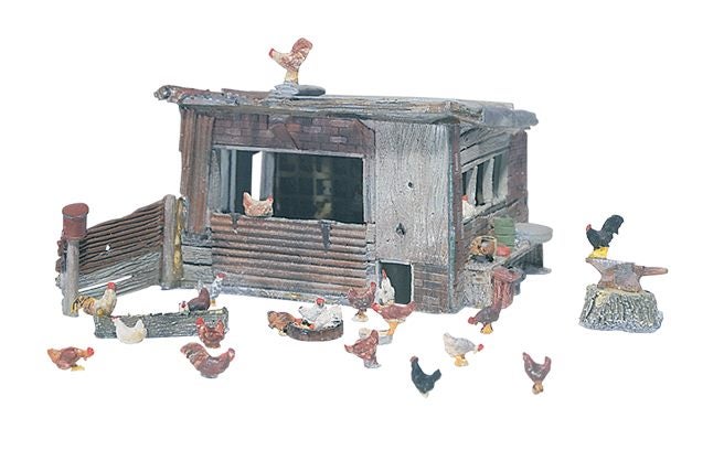Woodland Scenics D215 Chicken Coop Kit Carousel 1