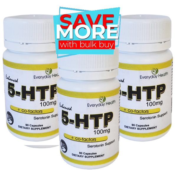 BULK BUY - 3 BOTTLES - 5HTP capsules 90s. Griffonia Simplicifolia629757684852501118
