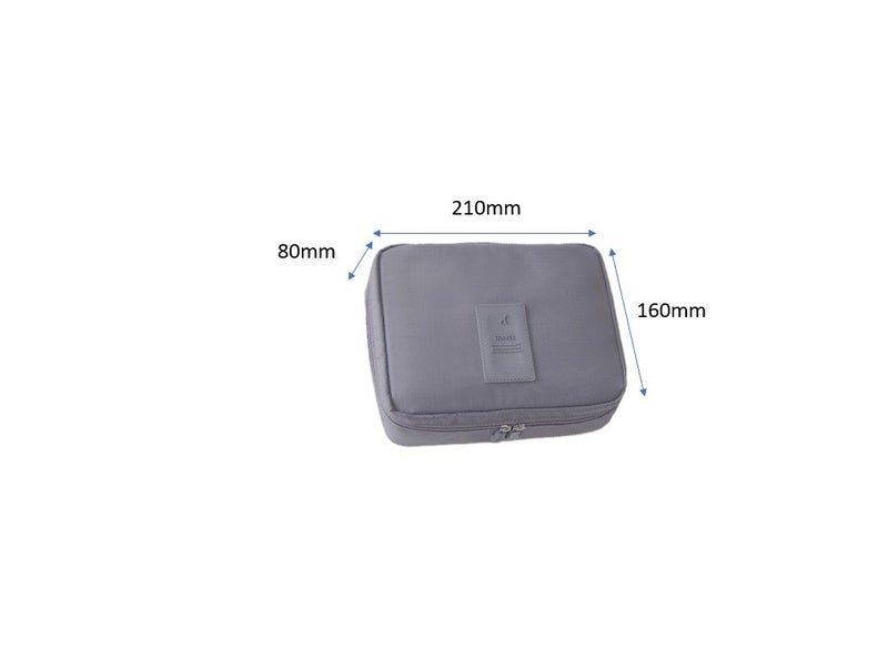 PTN Grey Travel Bag Toiletries Makeup Storage Organizer Travel Cosmetic A5343 Carousel 2