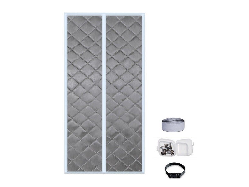 Magnetic Thermal Insulated Door Curtain Thicken Magnet Closure Door Cover Grey Carousel 1