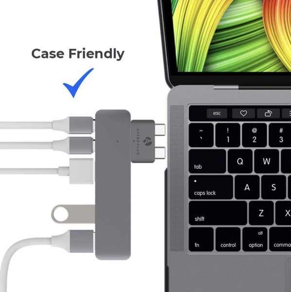 Afterplug Dual Type USB C short Extender (for use of MacBook laptops with case) Carousel 2