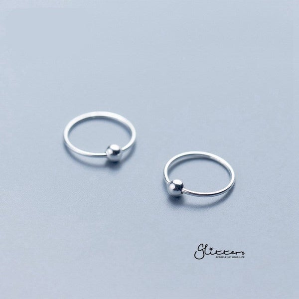 20GA Sterling Silver Bendable Nose Hoop Rings Carousel 1