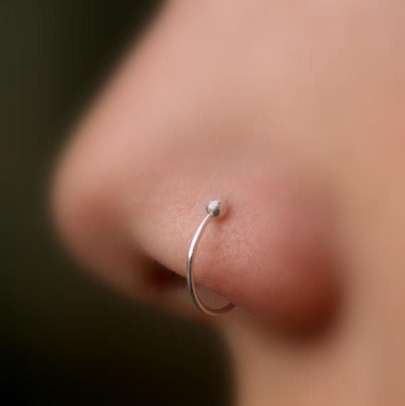 20GA Sterling Silver Bendable Nose Hoop Rings Carousel 2