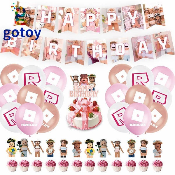 ROBLOX Party Decorations Pet Happy Birthday and Banner balloon set : BidBud