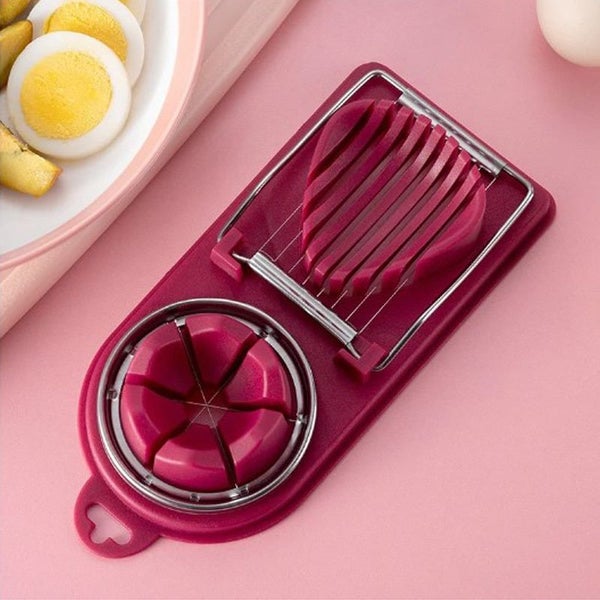2 in 1 Stainless Steel Egg Slicer Cutter Kitchen Multifunctional Carousel 2