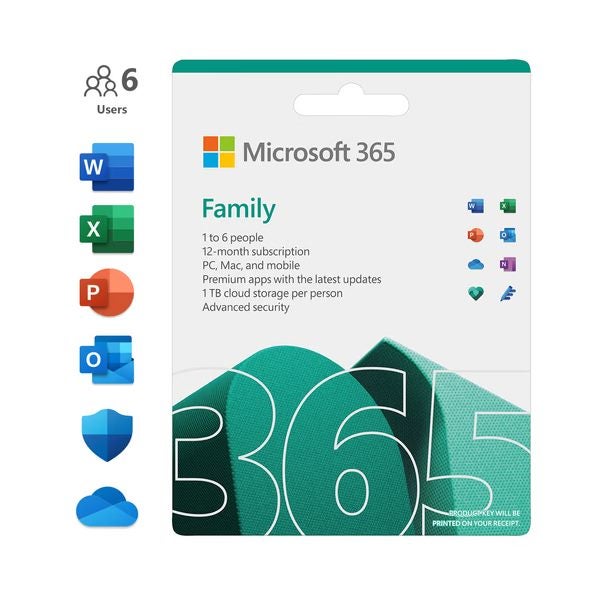 Microsoft 365 Family (Office) - 6 People (1-Year Subscription) - LIMITED SPECIAL Carousel 1