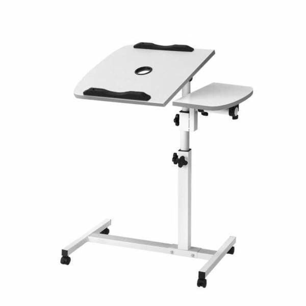 Artiss Laptop Table Desk Adjustable Stand with Fan - White Carousel 1