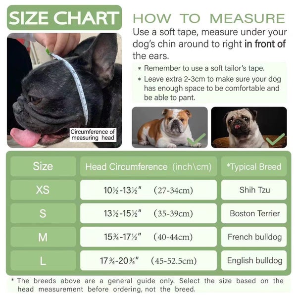 Short Snout Dog Muzzle Bulldog Muzzle, Stop Dog For Biting Barking Chewing S Carousel 5