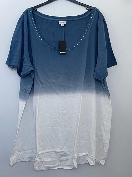 AVENUE Blue Tie Dye Pure Cotton Top ~ Sizes 26-28 & 30-32 Carousel 2