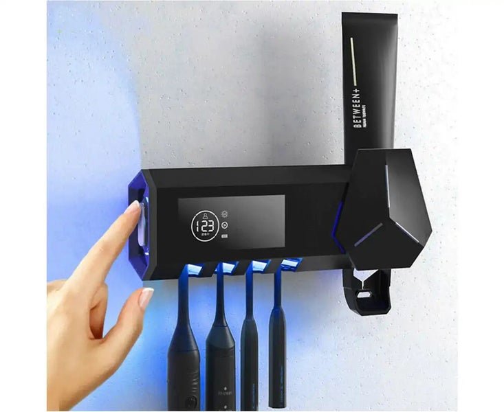 Bathroom Smart UV Toothbrush Sterilizer - Black Carousel 1