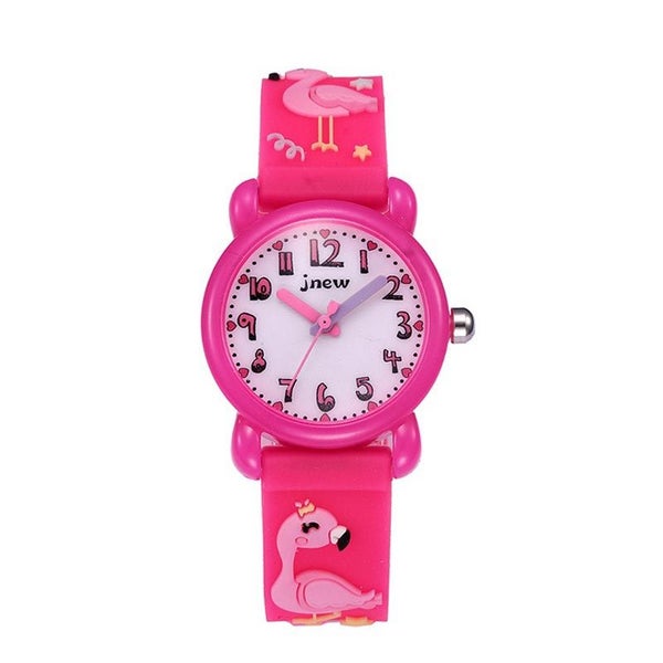 3D Cartoon Flamingo Waterproof Childrens Watch -RoseRed Carousel 1