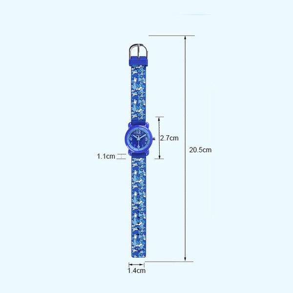 Camouflage Childrens Waterproof Watch -Dark Blue Carousel 2