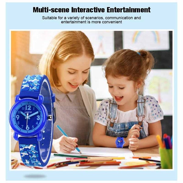 Camouflage Childrens Waterproof Watch -Dark Blue Carousel 4