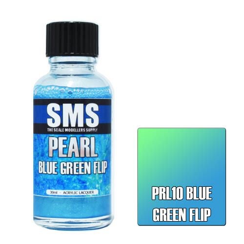 SMS Acrylic Lacquer Airbrush Paint - Premium 30ml PEARL Pearl Blue Green Flip Carousel 1
