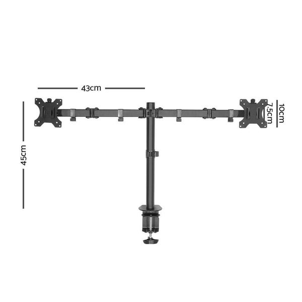 Artiss Monitor Arm Mount Dual 32' Black Carousel 2