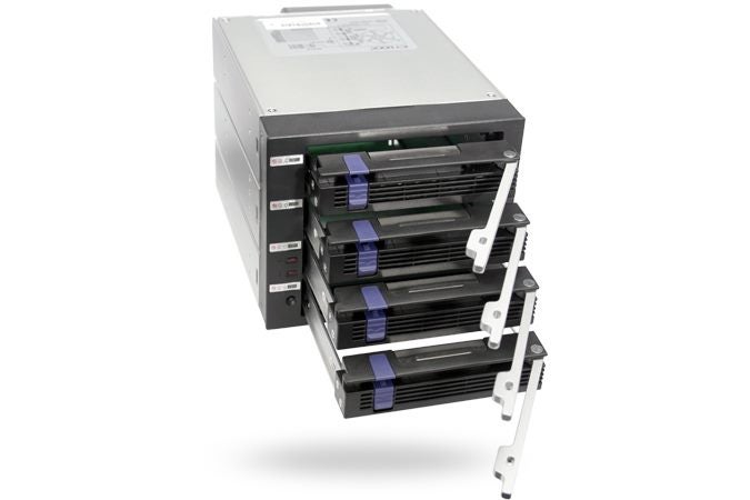 ICY DOCK DataCage Classic MB454SPF-B 4 Bay EZ-Tray 2.5"/3.5" SATA Carousel 2