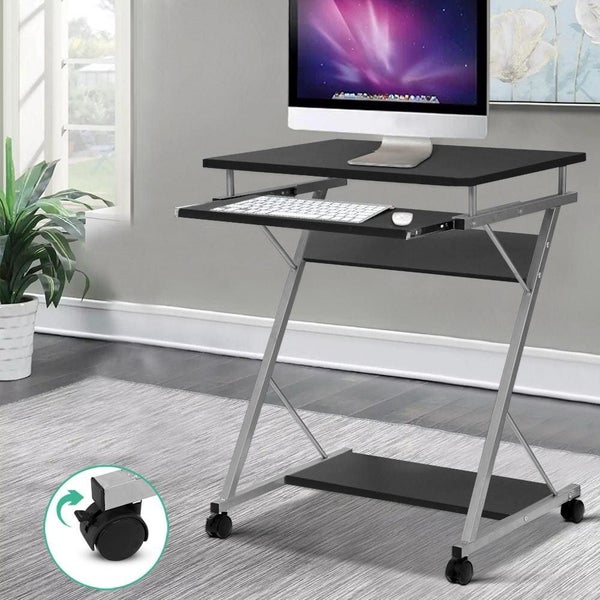 Artiss Metal Pull out Table Desk - White Carousel 7