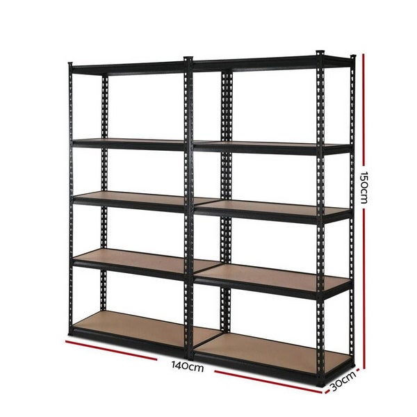 2x1.5m Warehouse Shelving Racking Storage Garage Steel Metal Shelves Rack Carousel 2
