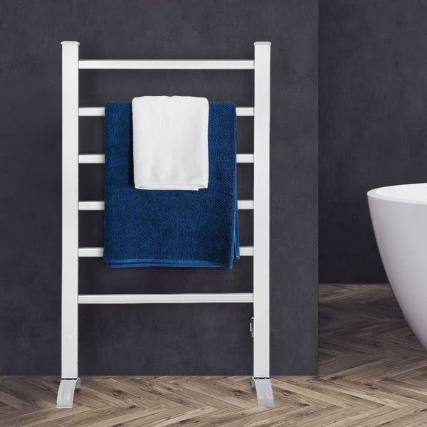Devanti Electric Heated Towel Rail Rails Warmer Rack Aluminium Bar Bathroom Carousel 7