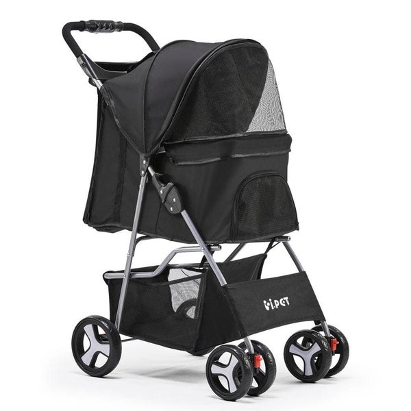 I.pet 4 Wheel Pet Stroller - Black Carousel 1