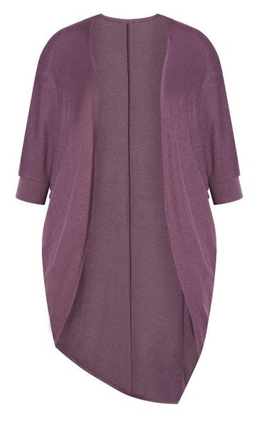 ZIM & ZOE Plum Super Soft Cardigan ~ Size 22-24 Carousel 1