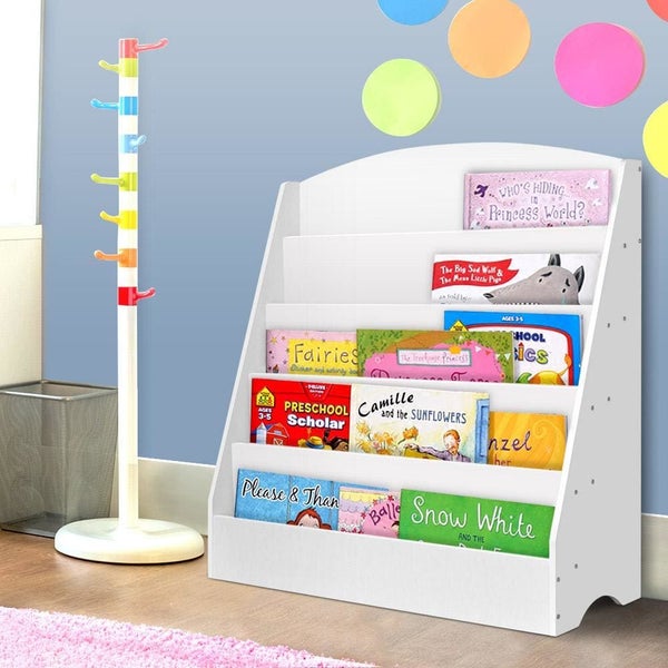 Keezi 5 Tiers Kids Bookshelf Magazine Rack Shelf Organiser Bookcase Display Carousel 7