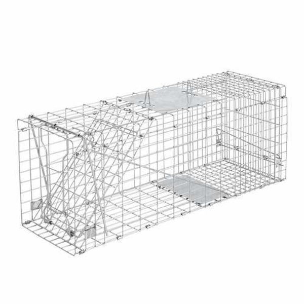 Humane Animal Trap Cage 94 x 34 x 36cm - Silver Carousel 1